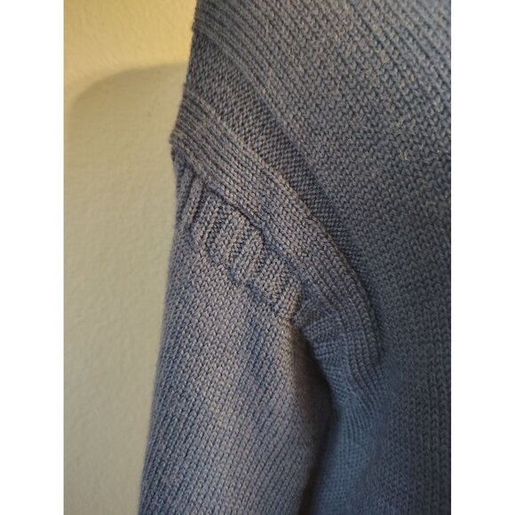 Woolovers Size Large Women's Sweater, Gray Blue, Pure Wool Knit Pullover - Picture 2 of 5